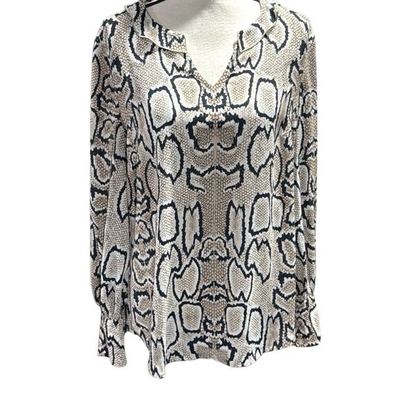 CAbi semi sheer Snake Print Blouse - Picture 1 of 5